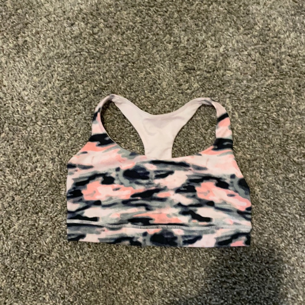 Pink sports bra